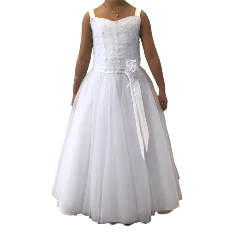 Crystal - White - Girls Dress
