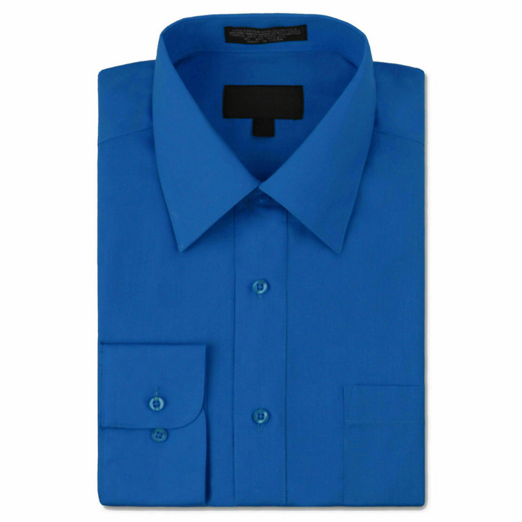 BOYS BUTTON DOWN DRESS SHIRT - ROYAL BLUE