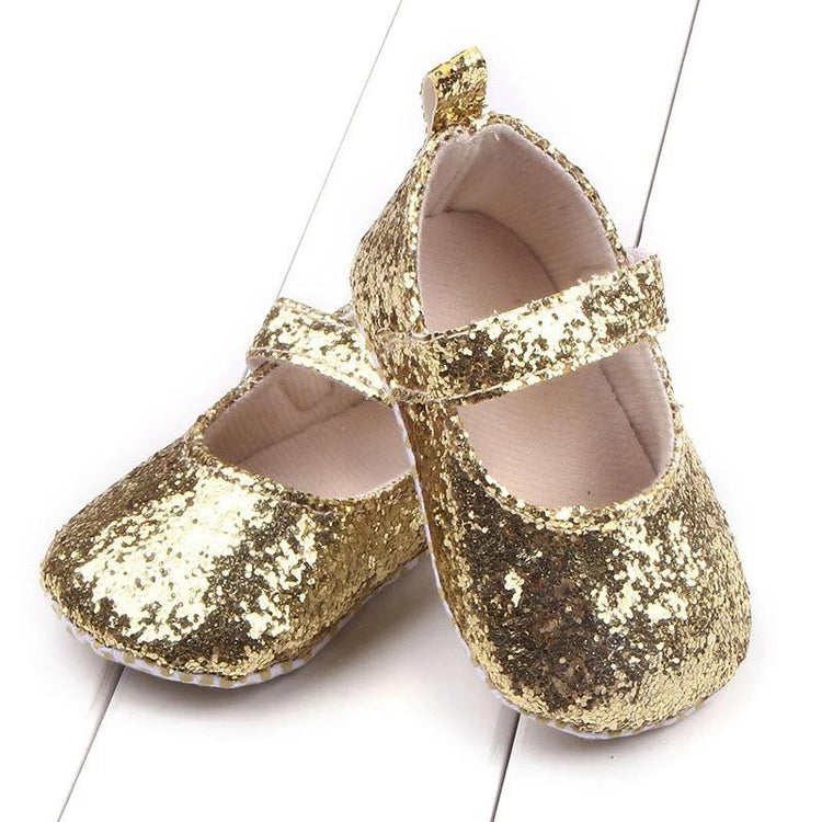 Gold Glitter Baby Shoe