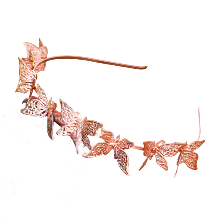 Rose Gold Butterfly Headband