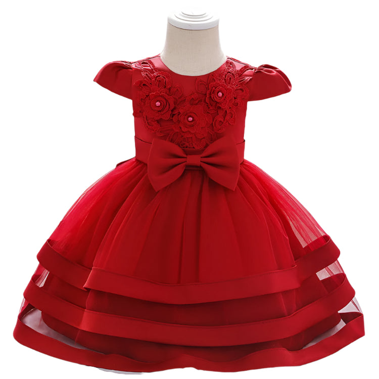 1st Birthday Signature Dress - RED