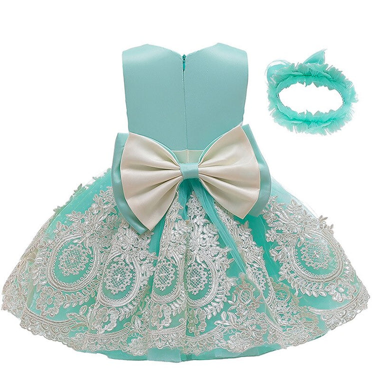 1st Birthday Signature Dress - GREEN