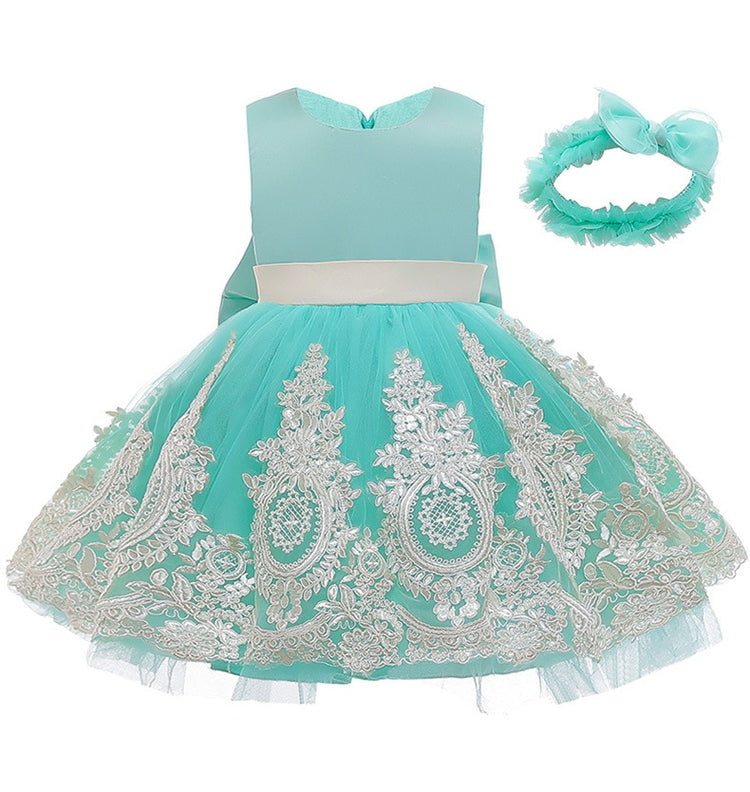 1st Birthday Signature Dress - GREEN