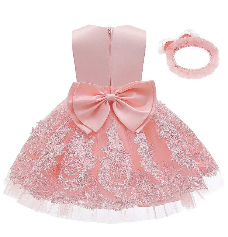 1st Birthday Signature Dress  - PINK