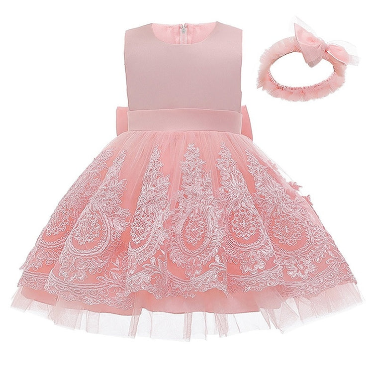 1st Birthday Signature Dress  - PINK