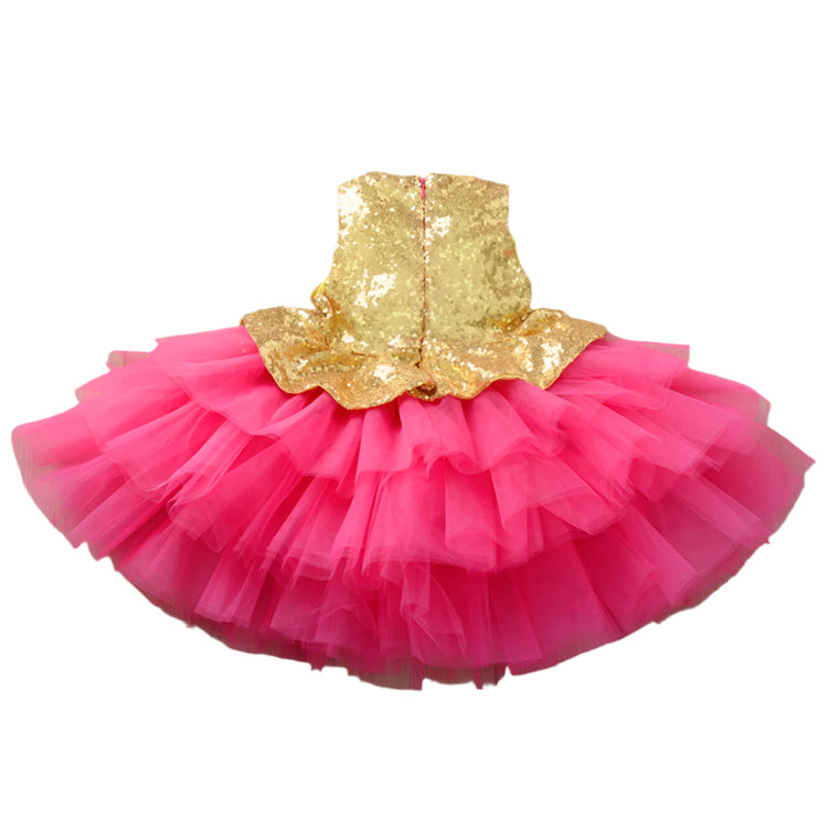 1st Birthday Signature Dress  - PINK