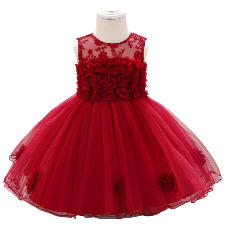 1st Birthday Signature Dress - RED
