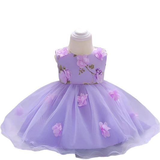 1st Birthday Signature Dress - PURPLE