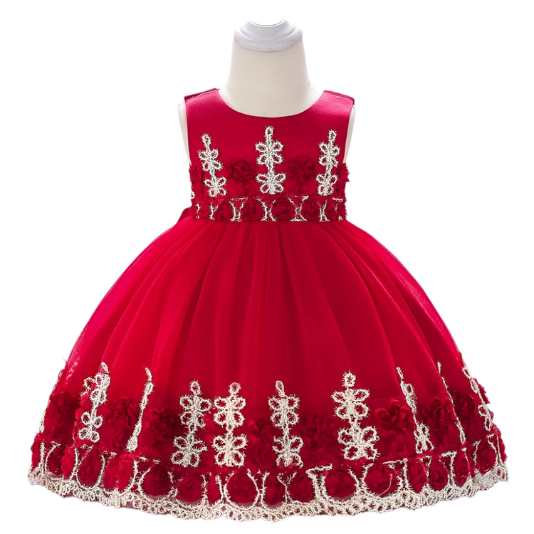 1st Birthday Signature Dress - RED