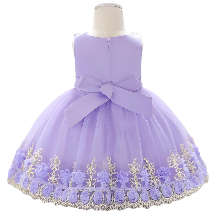 1st Birthday Signature Dress - PURPLE