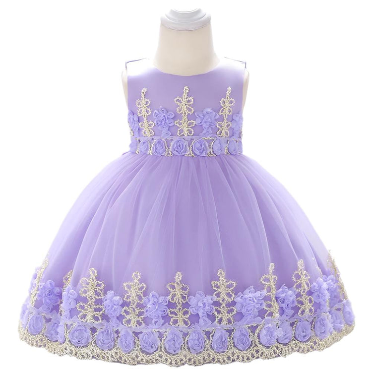 1st Birthday Signature Dress - PURPLE