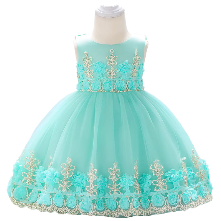 1st Birthday Signature Dress - GREEN