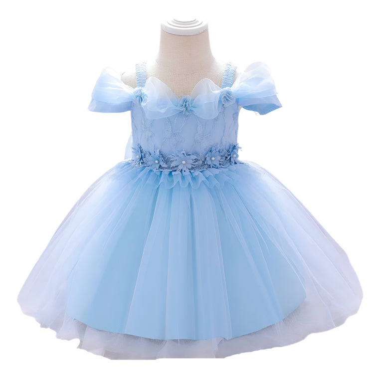 1st Birthday Signature Dress - BLUE