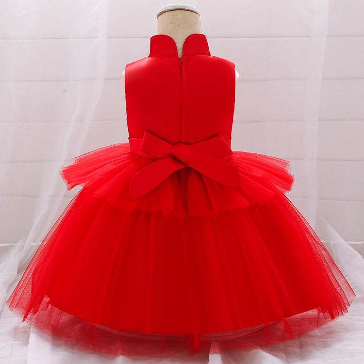 1st Birthday Signature Dress - RED