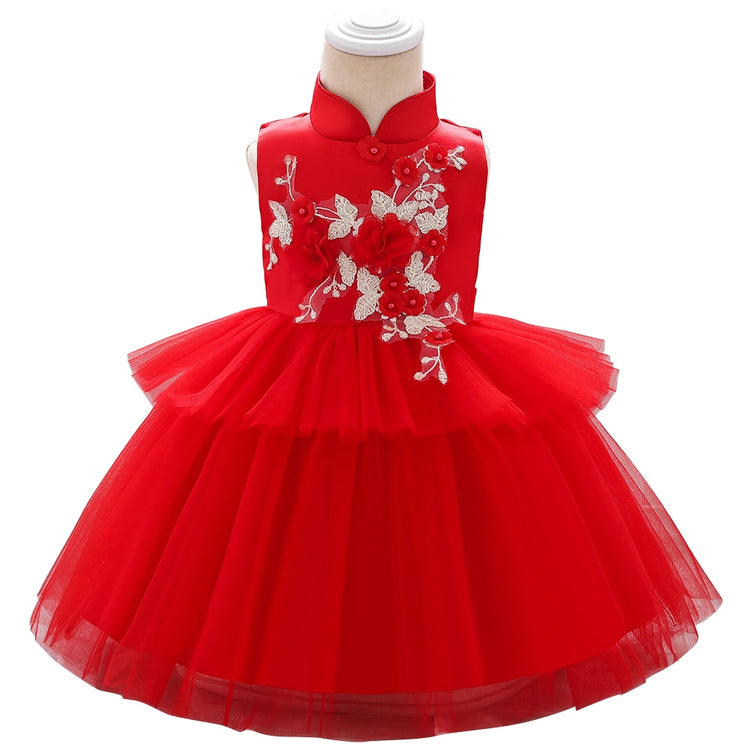 1st Birthday Signature Dress - RED