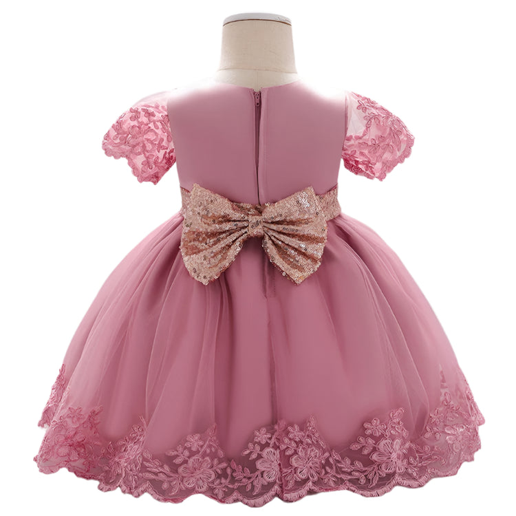 1st Birthday Signature Dress  - PINK