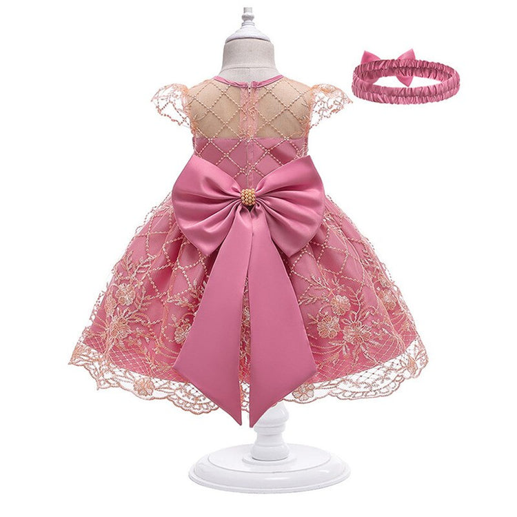 1st Birthday Signature Dress  - PINK