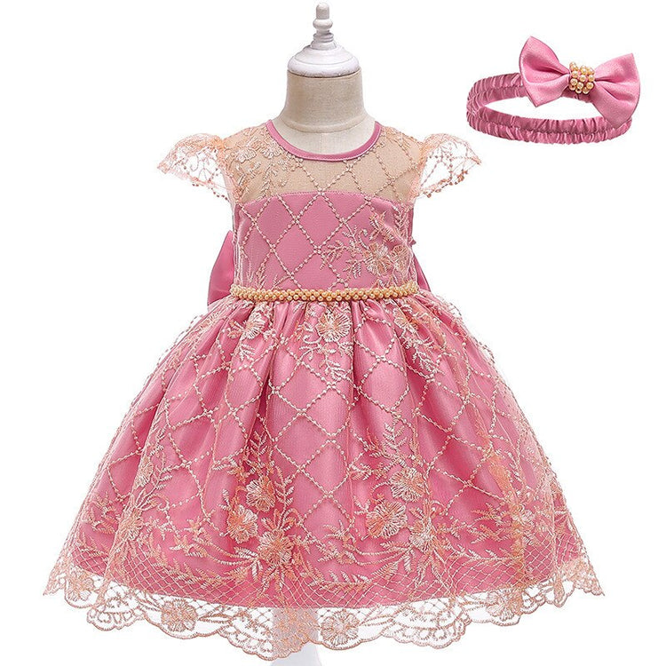 1st Birthday Signature Dress  - PINK