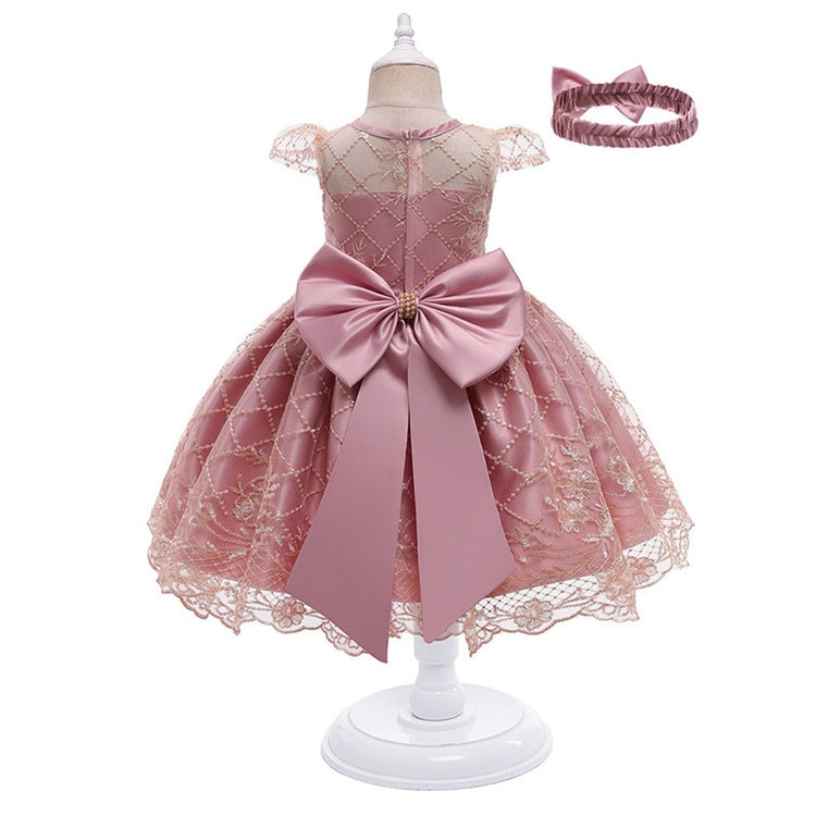 1st Birthday Signature Dress  - PINK