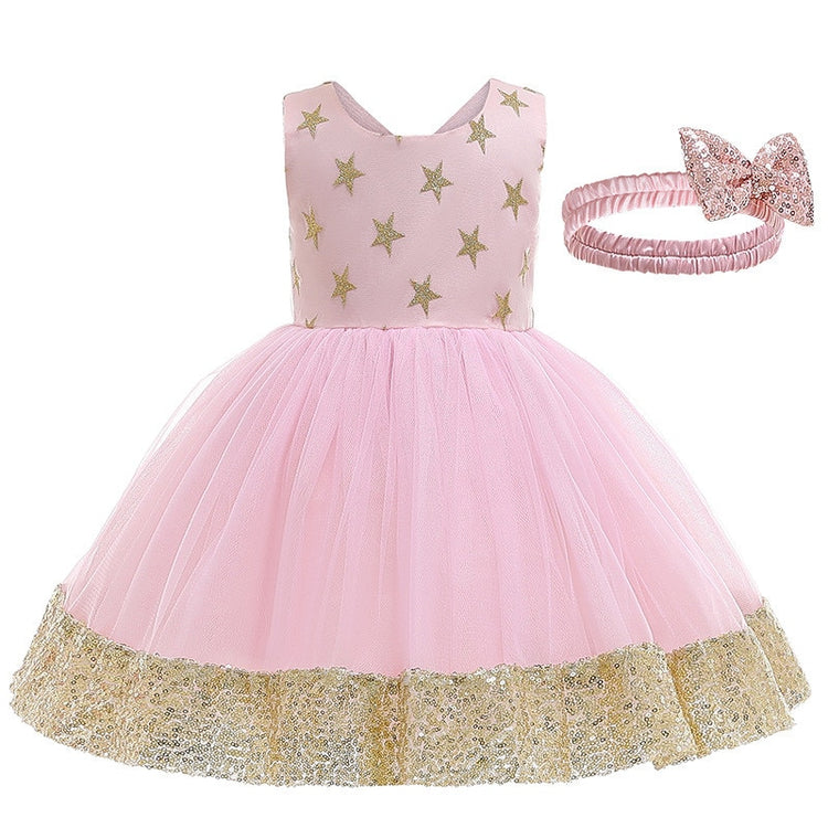 1st Birthday Signature Dress  - PINK