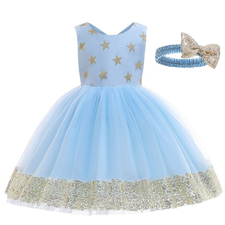 1st Birthday Signature Dress - BLUE