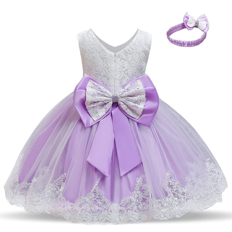 1st Birthday Signature Dress - PURPLE