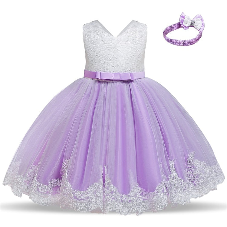1st Birthday Signature Dress - PURPLE