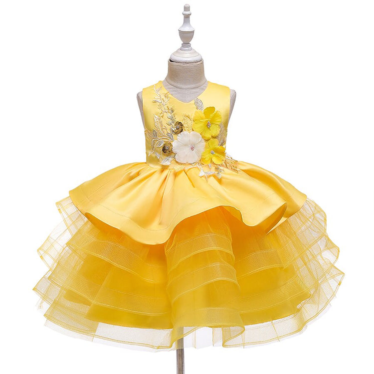 1st Birthday Signature Dress - YELLOW