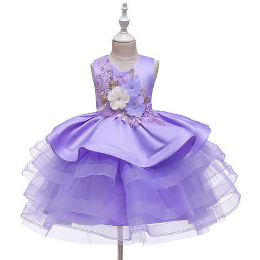 1st Birthday Signature Dress - PURPLE