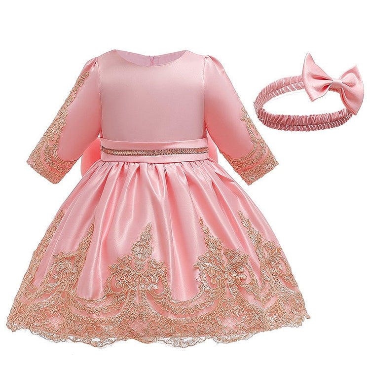 1st Birthday Signature Dress  - PINK