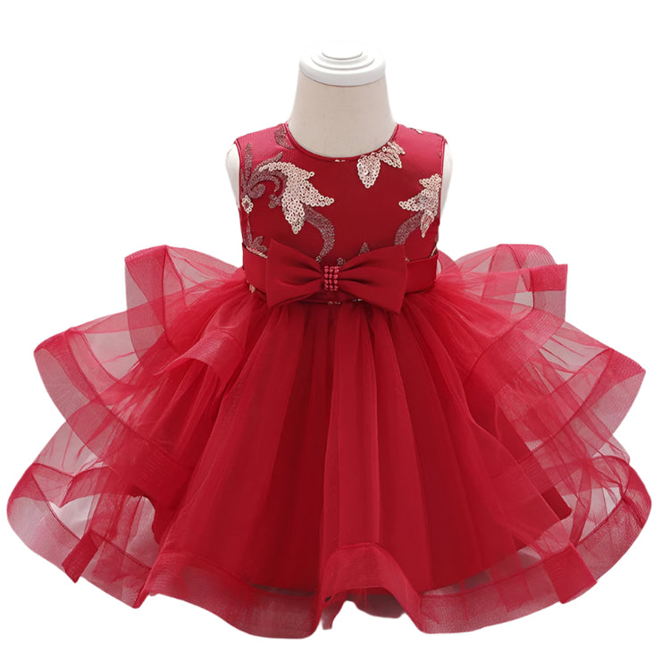 1st Birthday Signature Dress - RED