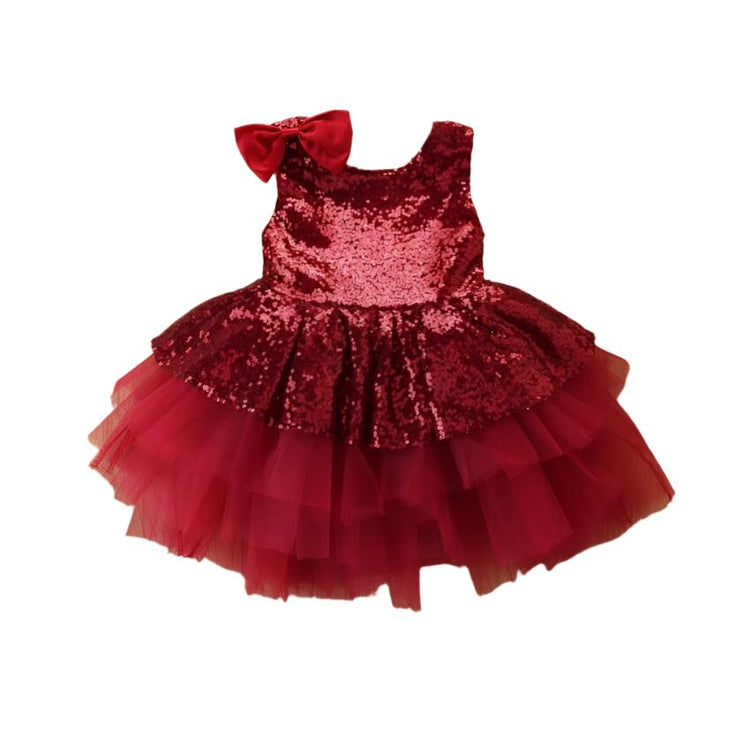 1st Birthday Signature Dress - RED