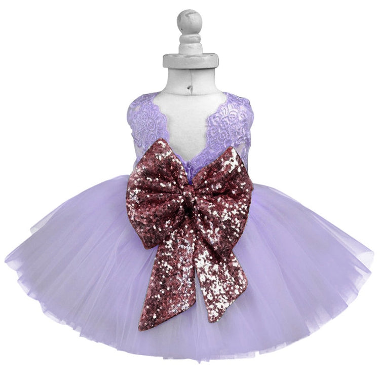 1st Birthday Signature Dress - PURPLE
