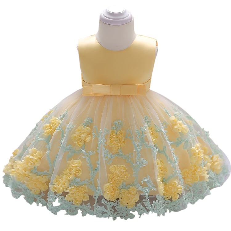 1st Birthday Signature Dress - YELLOW