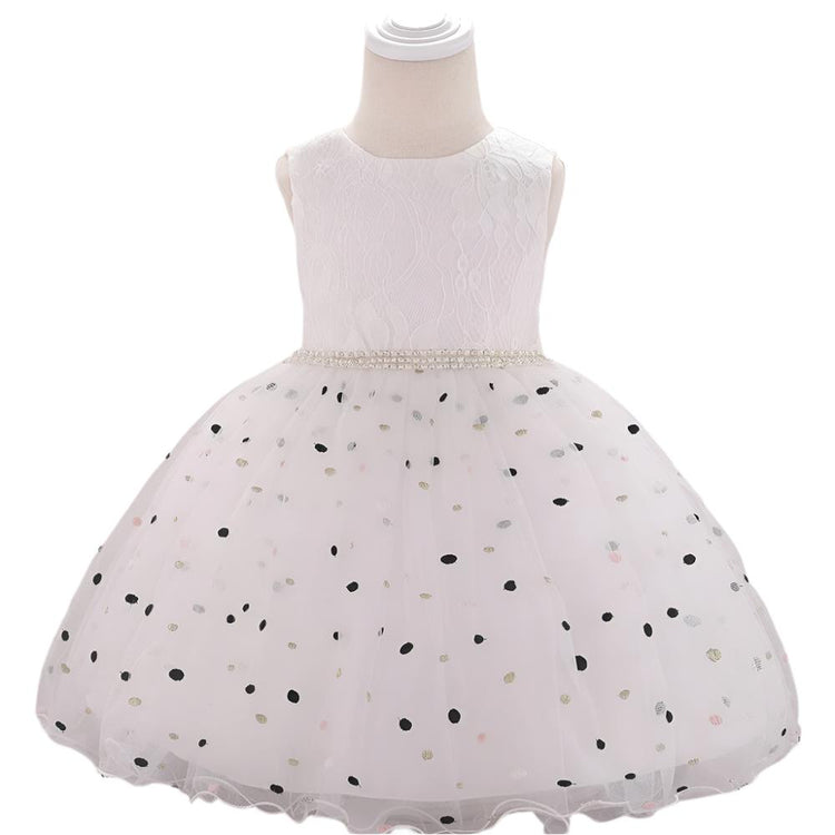1st Birthday Signature Dress - WHITE