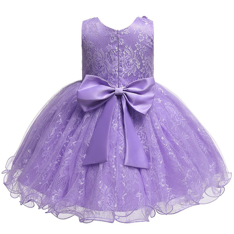 1st Birthday Signature Dress - PURPLE