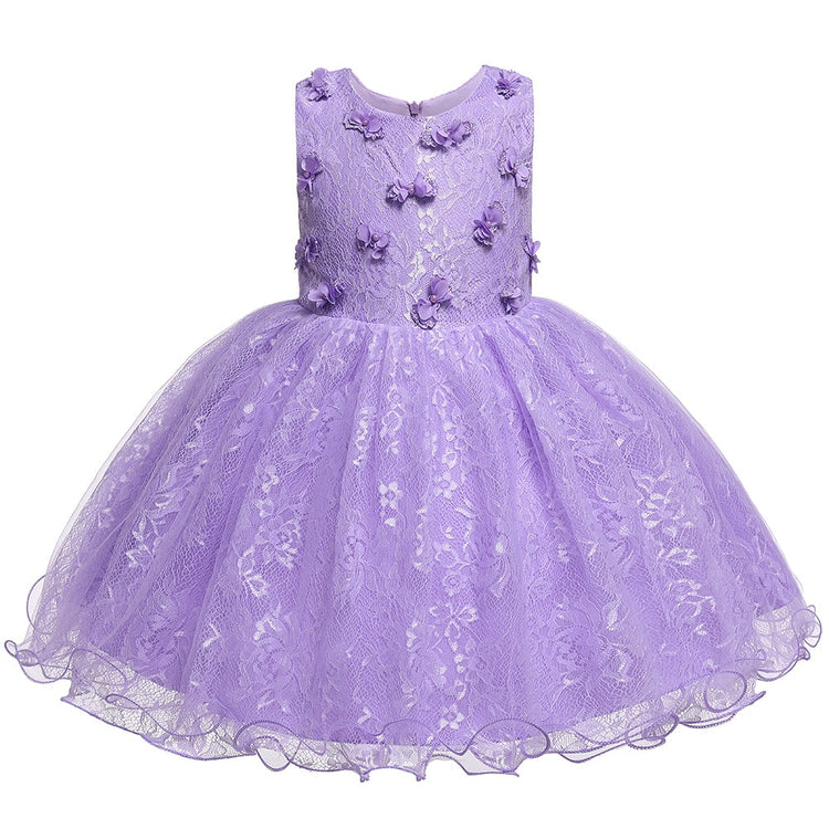 1st Birthday Signature Dress - PURPLE