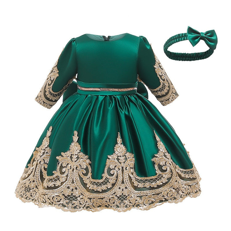 1st Birthday Signature Dress - GREEN
