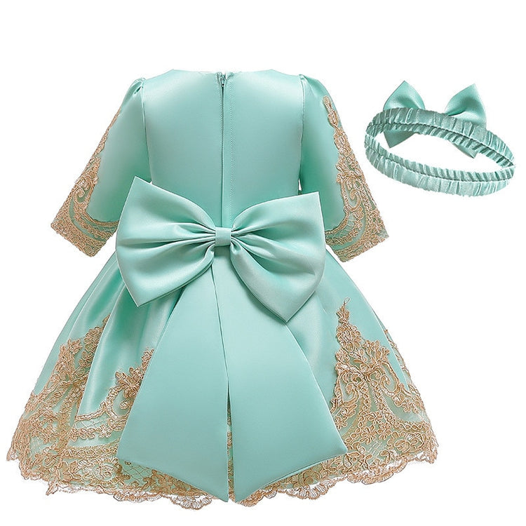 1st Birthday Signature Dress - GREEN