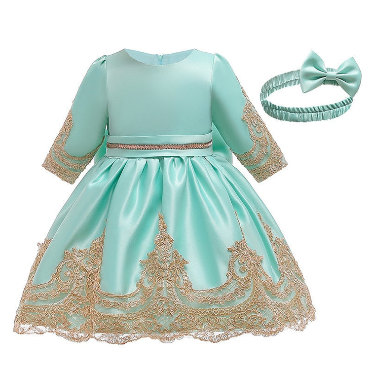 1st Birthday Signature Dress - GREEN