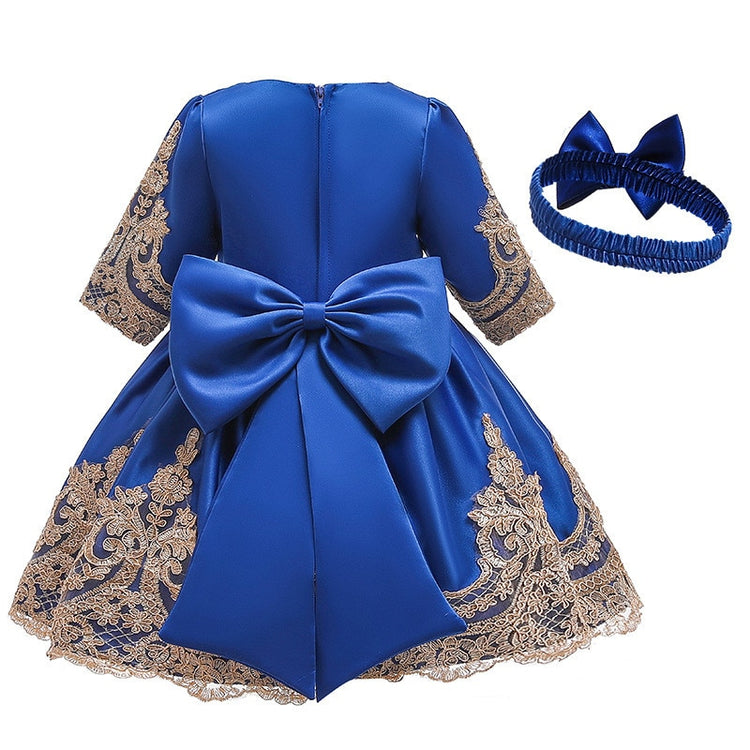 1st Birthday Signature Dress - BLUE