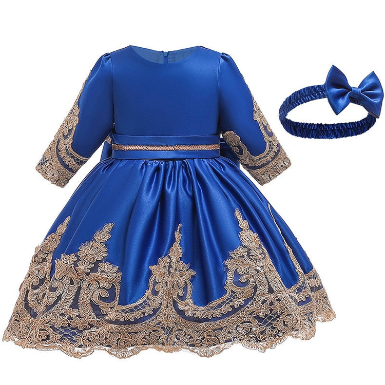 1st Birthday Signature Dress - BLUE