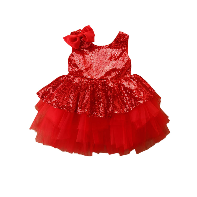 1st Birthday Signature Dress - RED