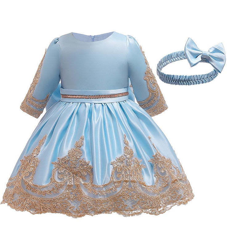 1st Birthday Signature Dress - BLUE