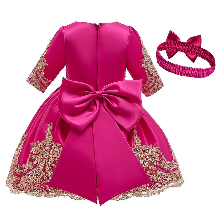 1st Birthday Signature Dress  - PINK