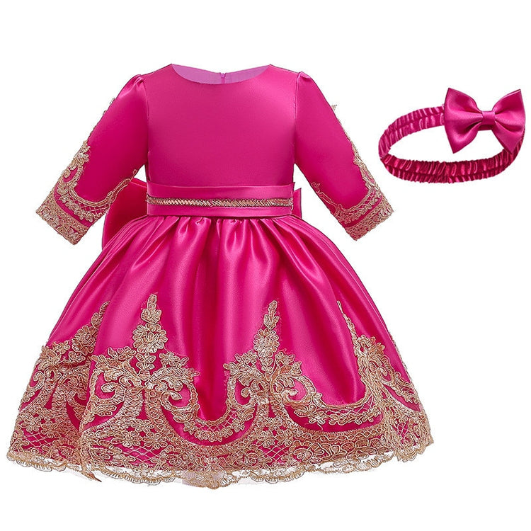 1st Birthday Signature Dress  - PINK