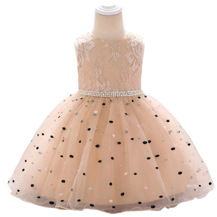 1st Birthday Signature Dress - BEIGE