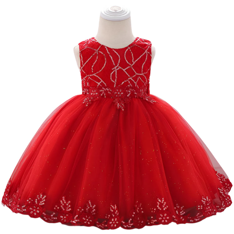 1st Birthday Signature Dress - RED