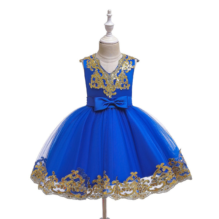 1st Birthday Signature Dress - BLUE