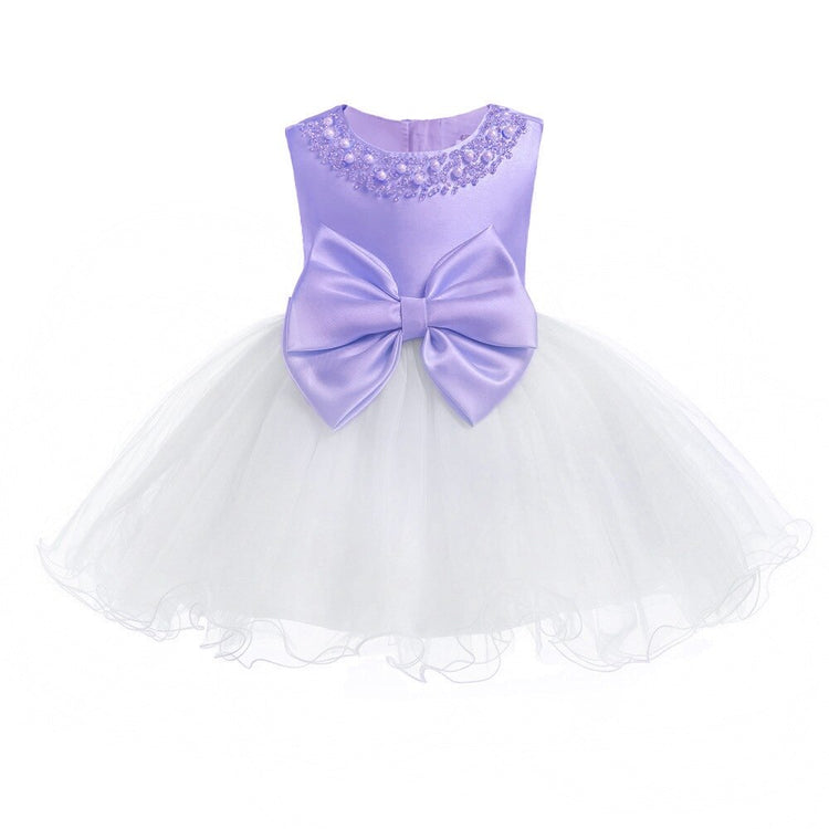 1st Birthday Signature Dress - PURPLE